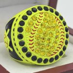 ROUND SOFTBALL RING --- NEON YELLOW BODY (Item #55-148)