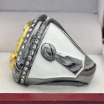 ELITE FOOTBALL CHAMPION RING --- GUN METAL BODY, CLEAR STONES (Item #51-12) - Image 2