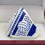 VOLLEYBALL FINALIST RING --- WHITE BODY, BLUE STONES (Item #56-53) - Image 2