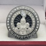 ELITE FOOTBALL FINALIST RING --- GUN METAL BODY, CLEAR STONES (Item #51-09) - Image 3