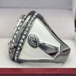 ELITE FOOTBALL FINALIST RING --- GUN METAL BODY, CLEAR STONES (Item #51-09) - Image 2