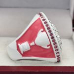 VOLLEYBALL CHAMPION RING --- WHITE BODY, PINK STONES (Item #56-52) - Image 4