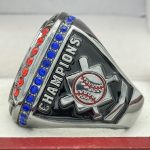 BALL CHAMPION RING --- GUNMETAL BODY, BLACK LACES (Item #30-60) - Image 2
