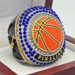 JUMBO BASKETBALL FINALIST RING --- BLUE BACKGROUND, BLUE STONES (Item # 52-57)