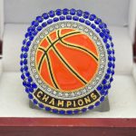 JUMBO BASKETBALL CHAMPION RING --- BLUE BACKGROUND, BLUE STONES (Item # 52-60) - Image 3