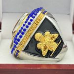 JUMBO FOOTBALL CHAMPION RING --- BLUE BACKGROUND, BLUE STONES (Item # 51-04) - Image 2
