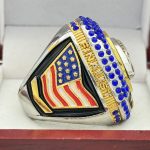 JUMBO FOOTBALL FINALIST RING --- BLUE BACKGROUND, BLUE STONES (Item # 51-01) - Image 4