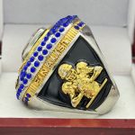JUMBO FOOTBALL FINALIST RING --- BLUE BACKGROUND, BLUE STONES (Item # 51-01) - Image 2