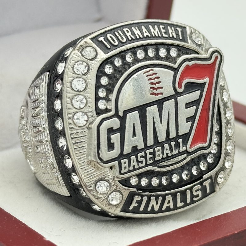 game 7 finalist ring on display in a case