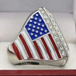 SQUARE ADD YOUR LOGO RING --- SILVER BODY, CLEAR STONES (Item #58-225) - Image 4