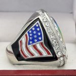 ROUND ADD YOUR LOGO RING --- SILVER BODY, CLEAR STONES (Item #58-213) - Image 4