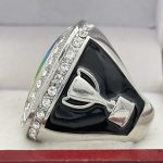 ROUND ADD YOUR LOGO RING --- SILVER BODY, CLEAR STONES (Item #58-213) - Image 2