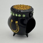 POT OF GOLD CHAMPION RING --- BLACK BODY, GOLD GLITTER (ITEM #36-84) - Image 3