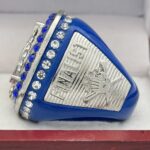 5 STAR HOME PLATE FINALIST RING --- BLUE BODY, CLEAR STONES (Item #37-01) - Image 2