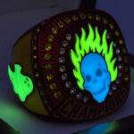 GLOWING SKULL CHAMPION RING --- RED BODY (Item#36-92) - Image 2