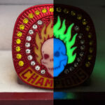 GLOWING SKULL CHAMPION RING --- RED BODY (Item#36-92) - Image 3