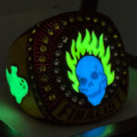 GLOWING SKULL FINALIST RING --- RED BODY (Item#36-89) - Image 2
