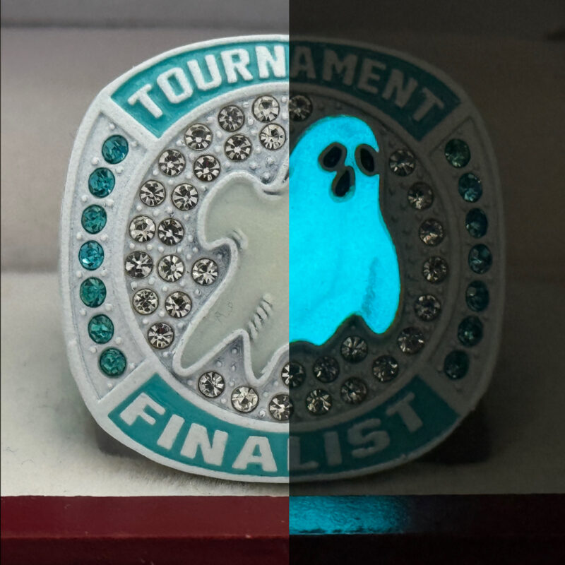 glow in the dark ghost tournament finalist ring