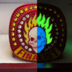 GLOWING SKULL FINALIST RING --- RED BODY (Item#36-89) - Image 3