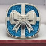 CHRISTMAS GIFT PARTICIPATION RING --- SILVER BODY (Item #36-129) - Image 3