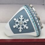 5 STAR PENGUIN FINALIST RING --- WHITE BODY, SLATE BLUE SIDES (ITEM #36-113) - Image 4