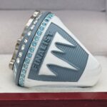 5 STAR PENGUIN FINALIST RING --- WHITE BODY, SLATE BLUE SIDES (ITEM #36-113) - Image 2