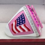 5 STAR WINGS OF HOPE FINALIST RING --- WHITE BODY, PINK SIDES (Item #36-105) - Image 2