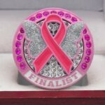 5 STAR WINGS OF HOPE FINALIST RING --- WHITE BODY, PINK SIDES (Item #36-105) - Image 4