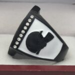 FOOTBALL PARTICIPATION RING --- BLACK BODY, PAINTED BALL (Item #55-153) - Image 2