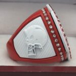 5 STAR LEGACY FOOTBALL CHAMPION RING --- RED BODY, WHITE SIDES (Item #51-160) - Image 4