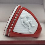 5 STAR LEGACY FOOTBALL CHAMPION RING --- RED BODY, WHITE SIDES (Item #51-160) - Image 2