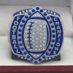 5 STAR LEGACY FOOTBALL CHAMPION RING --- BLUE BODY, GREY SIDES (Item #51-156) - Image 3