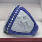 5 STAR LEGACY FOOTBALL CHAMPION RING --- BLUE BODY, GREY SIDES (Item #51-156) - Image 2
