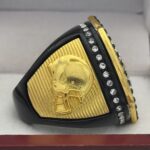 5 STAR LEGACY FOOTBALL CHAMPION RING --- BLACK BODY, GOLD SIDES (Item #51-148) - Image 4