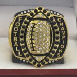 5 STAR LEGACY FOOTBALL CHAMPION RING --- BLACK BODY, GOLD SIDES (Item #51-148) - Image 3