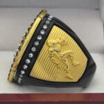 5 STAR LEGACY FOOTBALL CHAMPION RING --- BLACK BODY, GOLD SIDES (Item #51-148) - Image 2