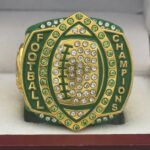 5 STAR LEGACY FOOTBALL CHAMPION RING --- GREEN BODY, GOLD SIDES (Item #51-144) - Image 3