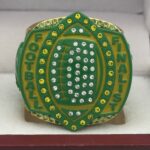 5 STAR LEGACY FOOTBALL FINALIST RING --- GOLD BODY, GREEN SIDES (Item #51-141) - Image 3