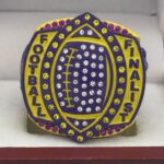 5 STAR LEGACY FOOTBALL FINALIST RING --- YELLOW BODY, PURPLE SIDES (ITEM #51-137) - Image 3