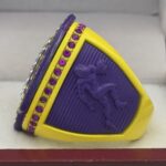 5 STAR LEGACY FOOTBALL FINALIST RING --- YELLOW BODY, PURPLE SIDES (ITEM #51-137) - Image 2