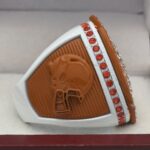 5 STAR LEGACY FOOTBALL FINALIST RING --- WHITE BODY, ORANGE SIDES (ITEM #51-133) - Image 4