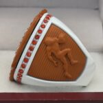 5 STAR LEGACY FOOTBALL FINALIST RING --- WHITE BODY, ORANGE SIDES (ITEM #51-133) - Image 2