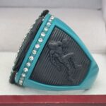 5 STAR LEGACY FOOTBALL FINALIST RING --- TEAL BODY, BLACK SIDES (Item #51-129) - Image 2