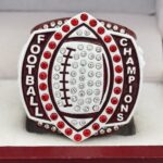 5 STAR LEGACY FOOTBALL CHAMPION RING --- MAROON BODY, WHITE SIDES (Item #51-128) - Image 3