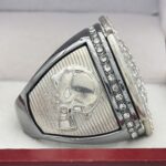 5 STAR LEGACY FOOTBALL FINALIST RING --- GUNMETAL BODY, SILVER SIDES (ITEM #51-121) - Image 4