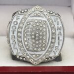 5 STAR LEGACY FOOTBALL FINALIST RING --- GUNMETAL BODY, SILVER SIDES (ITEM #51-121) - Image 3
