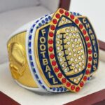 5 STAR LEGACY FOOTBALL CHAMPION RING --- WHITE BODY, GOLD SIDES (Item #51-152)