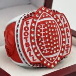 5 STAR LEGACY FOOTBALL FINALIST RING --- WHITE BODY, RED SIDES (Item #51-157)