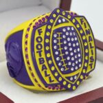 5 STAR LEGACY FOOTBALL FINALIST RING --- YELLOW BODY, PURPLE SIDES (ITEM #51-137)