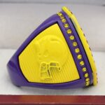 5 STAR LEGACY FOOTBALL CHAMPION RING --- PURPLE BODY, YELLOW SIDES (ITEM #51-140) - Image 4